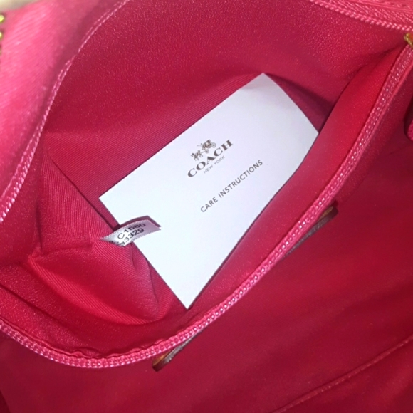 ☆Gorgeous ☆Brand New COACH Ruby Pink Leather Mini Bennett Satchel X-Body - Picture 2 of 16